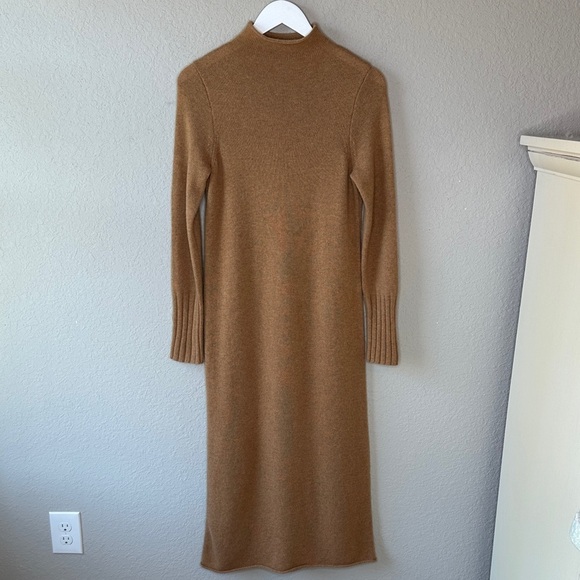 Madewell 100% Cashmere Mockneck Long Sleeve Midi Sweater Dress Size Small - Picture 2 of 14